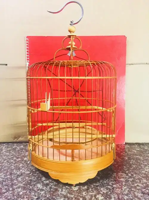 波笼绣眼鸟笼广笼52支48支56支老竹纯绣眼广式笼子