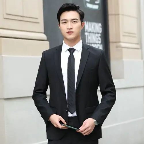 十八岁成人礼服男生西服套装男修身商务休闲职业正装新郎伴郎结婚礼服