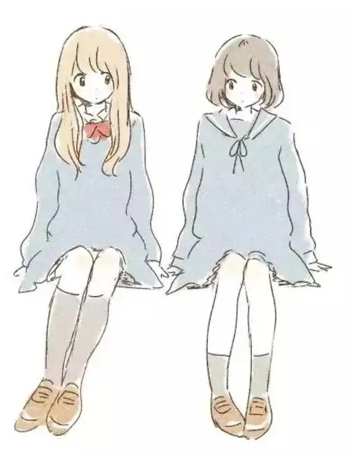 闺蜜#友人#插画#动漫#我和你