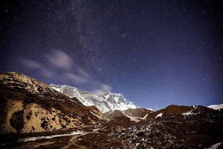 喜马拉雅山,山,星星,夜晚_高清图片_全景视觉