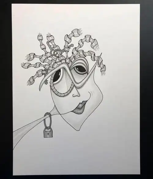 分享一波外国艺术家的作品人物禅绕画