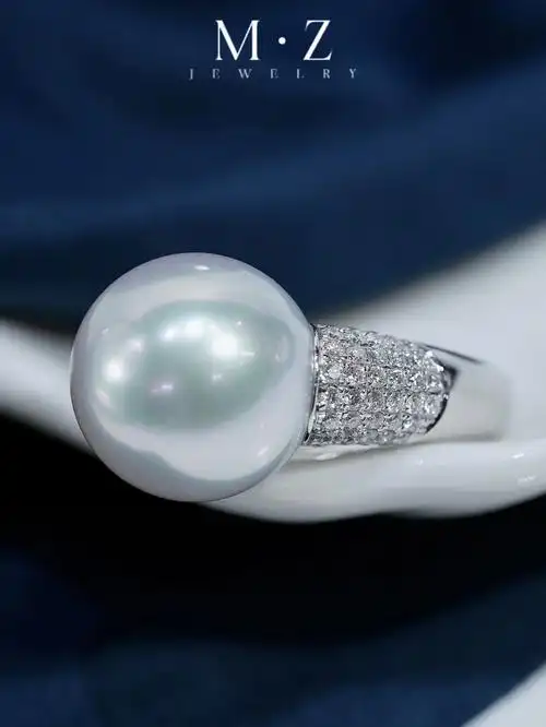 珠宝首饰 #澳白戒指 #澳白珍珠 来一枚高 - 抖音