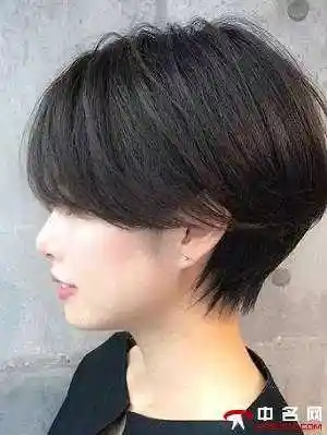 圆弧短发发型图片