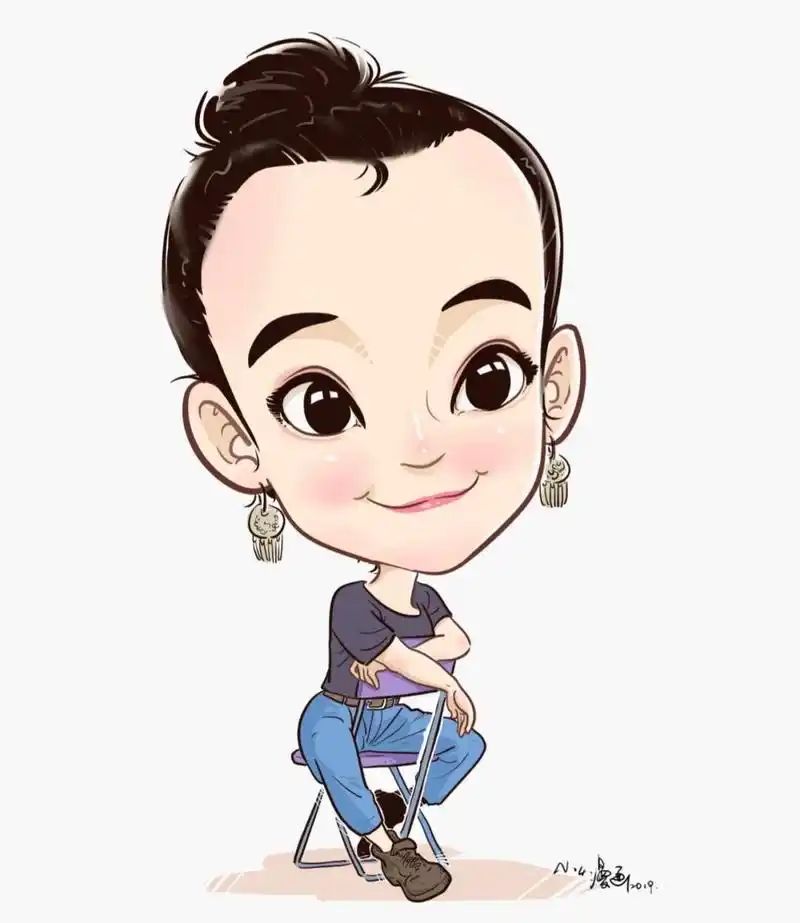 美女漫画像一幅 #小4漫画# #原创漫画# #漫画肖像# #美女