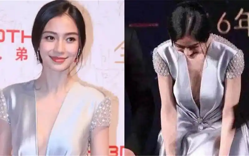 杨颖深v礼服直接开到肚子,"挂空挡"还敢弯腰,网友瞬间看傻眼