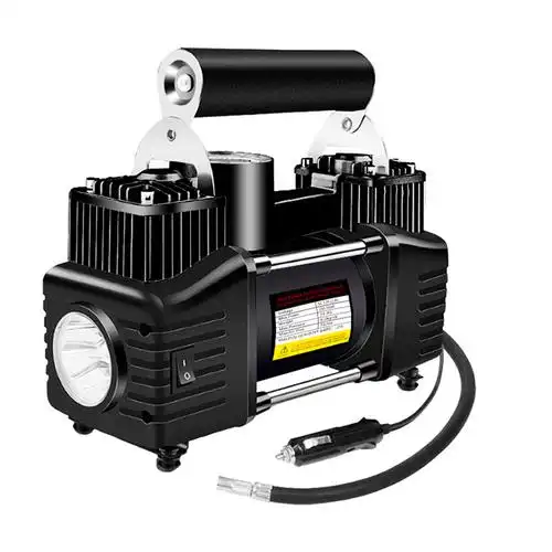 汽车用金属充气泵便携式12v车载充气泵双缸高压打气机大功率气泵