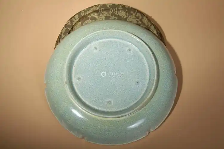 6868lot151368宋六棱汝窑盘