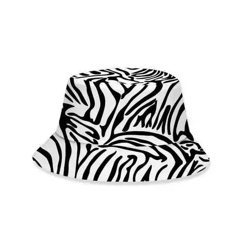 3d帽子女韩版渔夫帽学生情侣盆帽防晒遮阳帽潮定制动物纹理印花