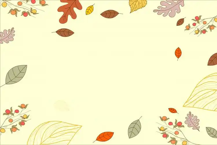 淡雅树叶边框背景图片