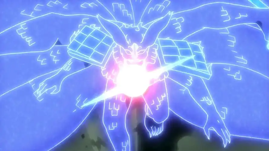 宇智波佐助与漩涡鸣人的合体,在第四次忍界大战时二人发动的"威装须佐