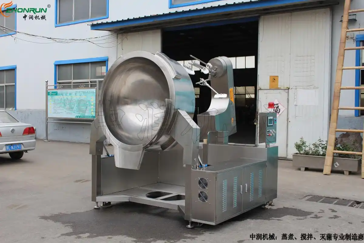 食品加工怎么样才能不糊锅-中润高粘度行星搅拌炒锅