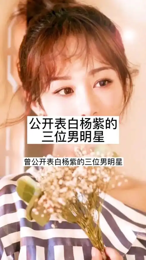曾公开表白杨紫的三位男明星
