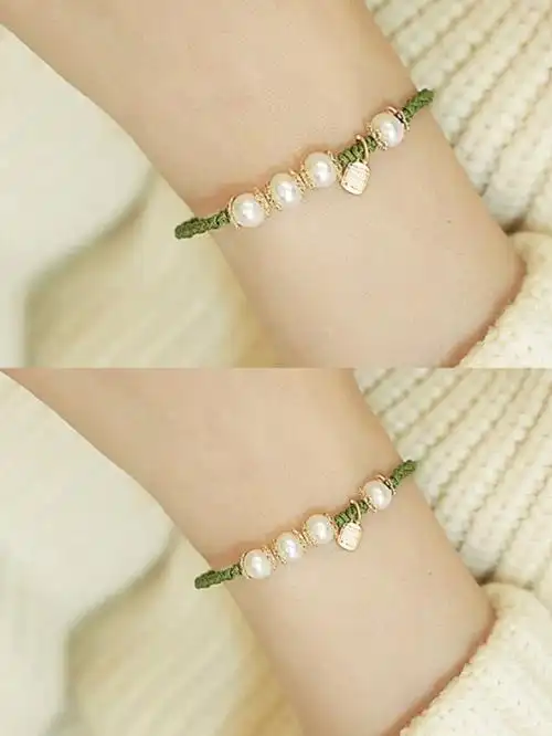 夏日人气爆棚款78敲温柔珍珠手链来啦73