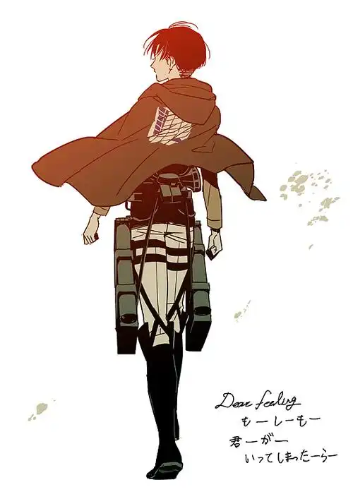 利威尔进击的巨人兵长帅气的背影