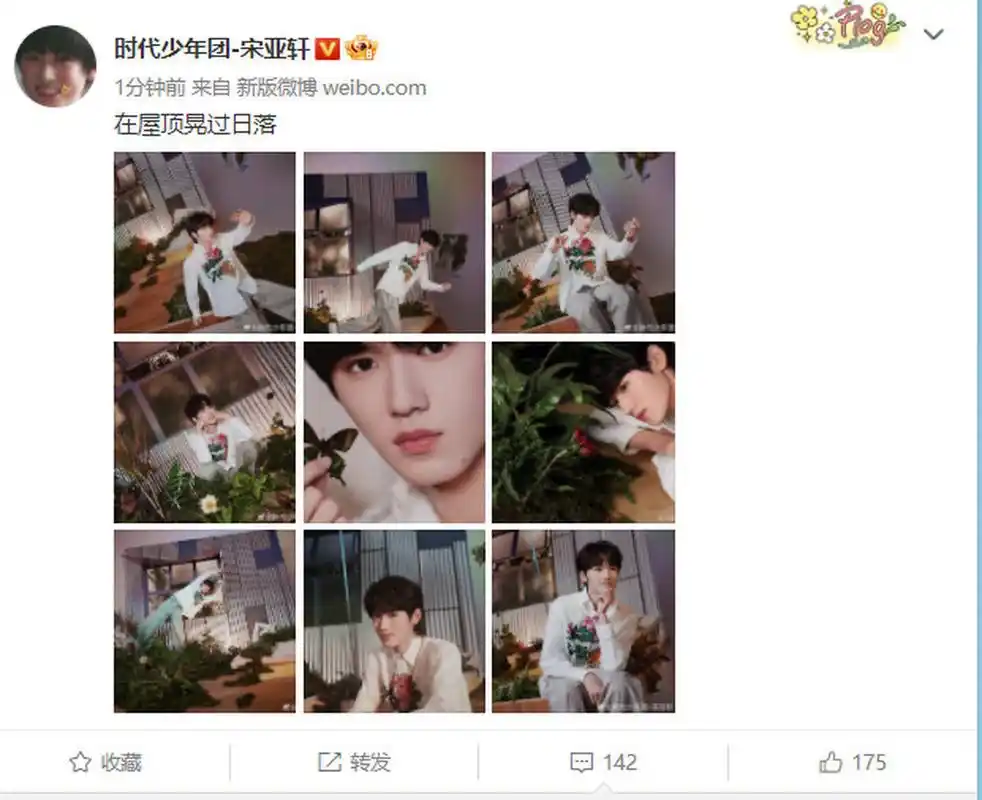 还说在屋顶晃过日落 ,一起祝福宋亚轩19岁生日快乐啊!