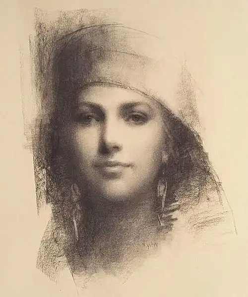 细腻柔美的素描肖像画|美国女画家苏珊·lyon绘画作品|艺术|人物_网易