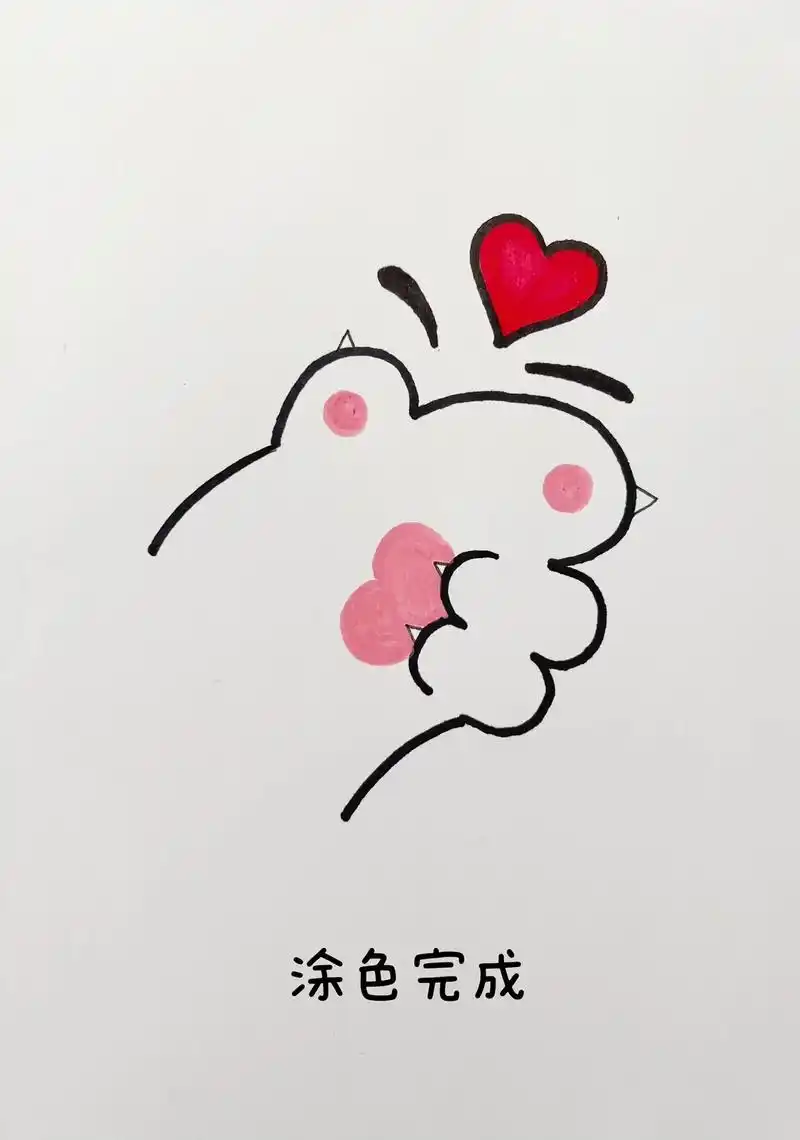 会写3就会画的可爱猫爪简笔画一看就会