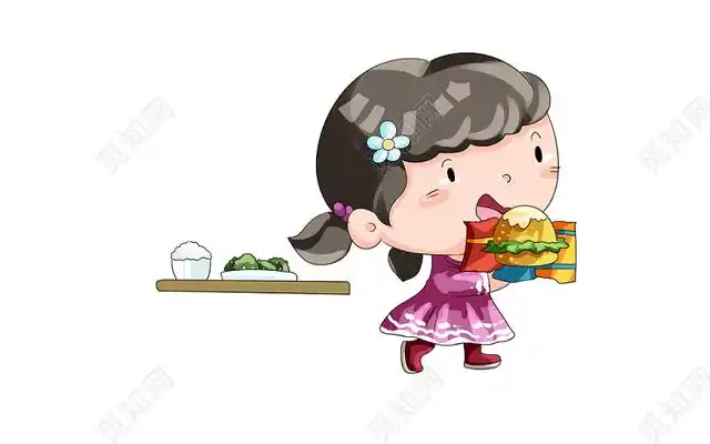 挑食卡通人物不吃饭png素材