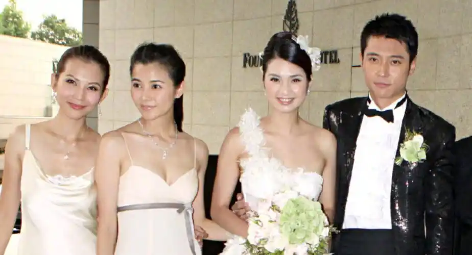 洪欣张丹峰昔日婚礼照曝光曾经恩爱有加好姐妹蔡少芬当伴娘