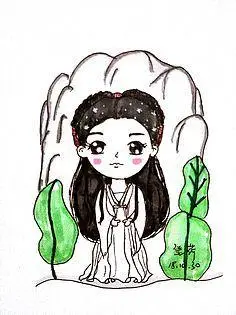 动画片小龙女简笔画