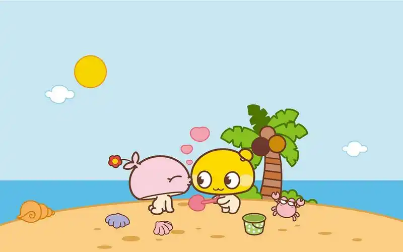 可爱卡通蘑菇点点唯美插画