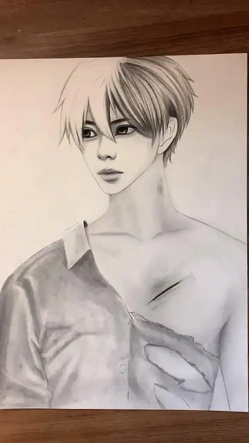 人体素描#今天给你们分享一个帅到爆的小哥哥,喜欢的记得关注我哦