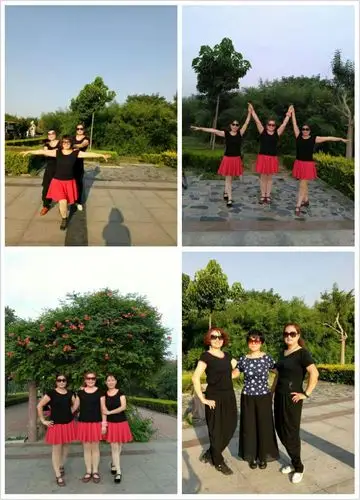 三人拼图演示水兵舞动作,一个字美!