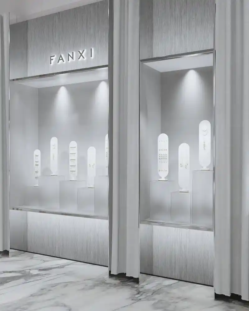 高级橱窗陈列 | 高级珠宝展陈设计.fanxi设计款珠宝展示 - 抖音