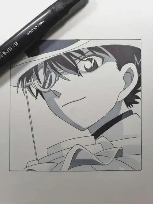 名侦探柯南  #手绘教程  #怪盗基德