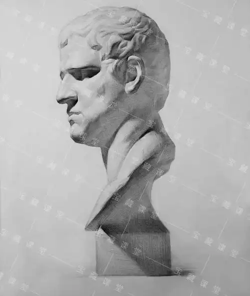 素描教程|阿格里巴石膏头像素描训练(附视频教学)