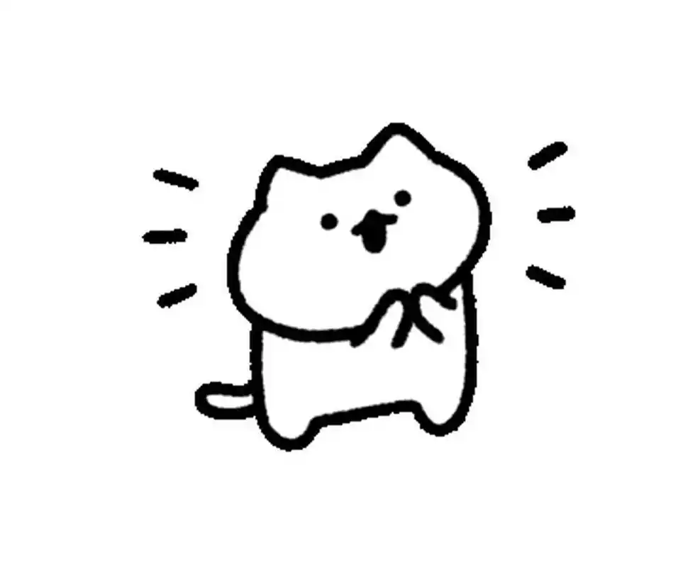 line表情包丨可爱线条小猫2.