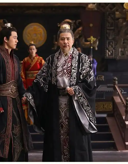 古代中年老人白色假发秦汉古装造型男款短发头套 老爷爷整顶假发