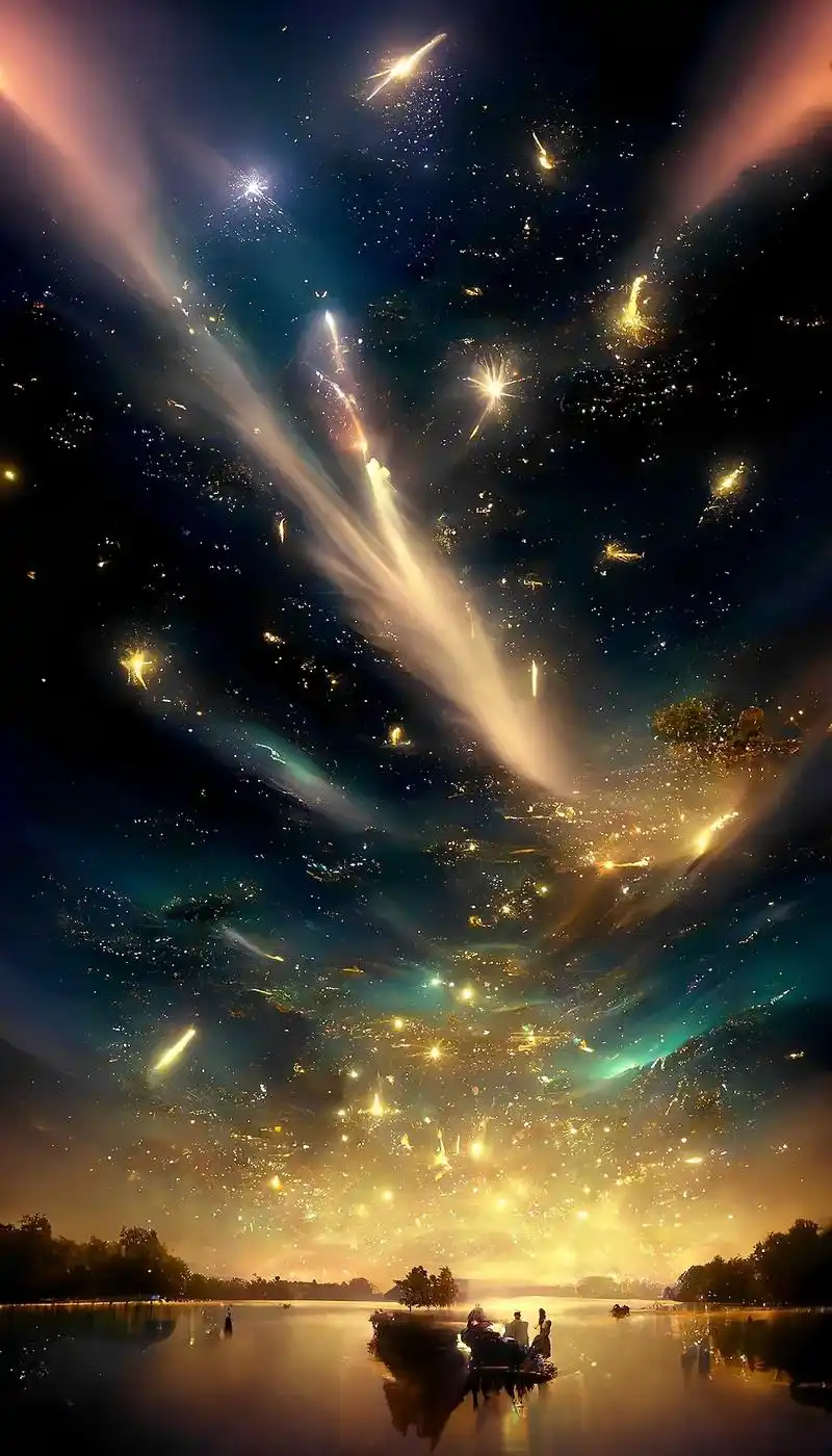 梦幻星空.这么美的蓝色妖姬梦幻星空,你蕞想和谁一起看,把亮度 - 抖音