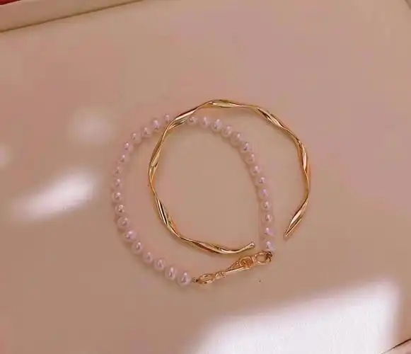 双排手镯45mm天然高品质淡水珍珠