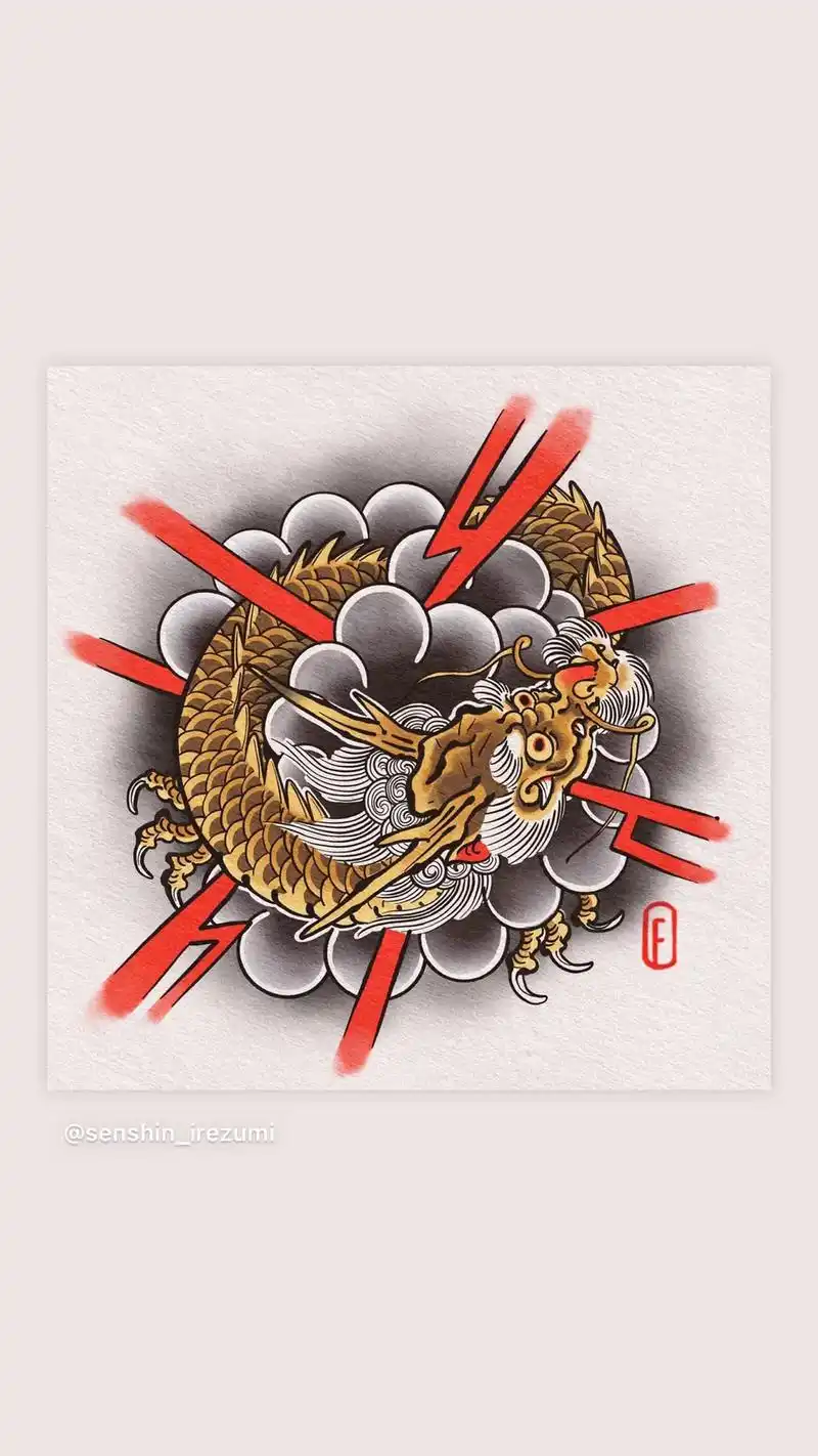 纹身图案手稿 #日式老传统 #手稿分享 - 抖音