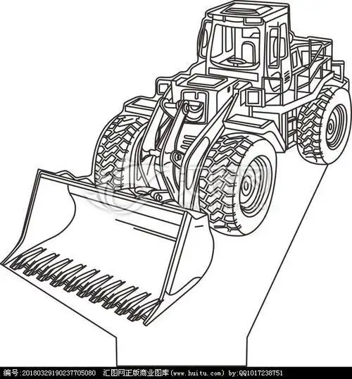 铲车简笔画 铲车简笔画图片大全 大铲车简笔画 铲车工程车的简笔画 简