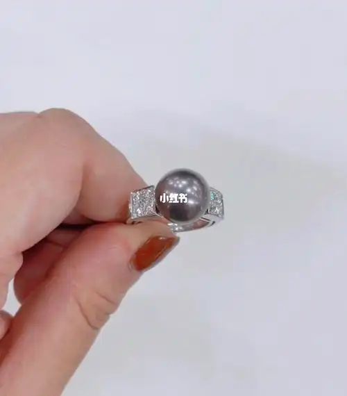 稀有宝格丽黑珍珠戒指_珍珠戒指_宝格丽怎么样_中古_时尚_配饰_首饰