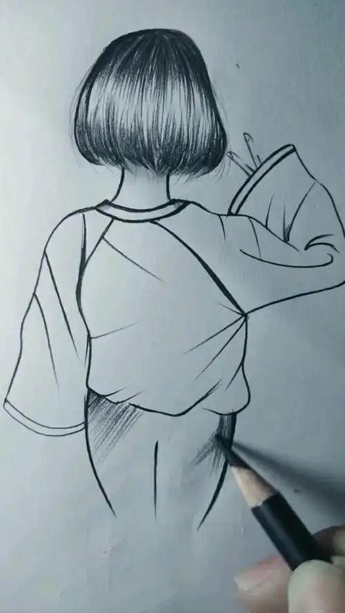 2019,立个新年flag#教程绘画背影剪刀手.