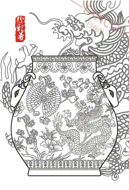 《美伦美绘》古瓷器填色系列明信片