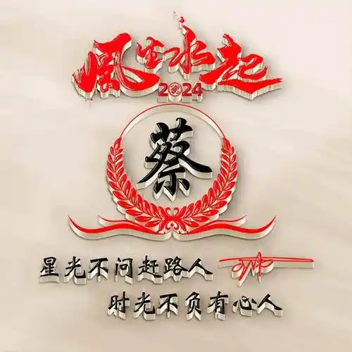 姓氏头像第888期,2024风生水起个性签名头像,请查收_评论_公众_壁纸