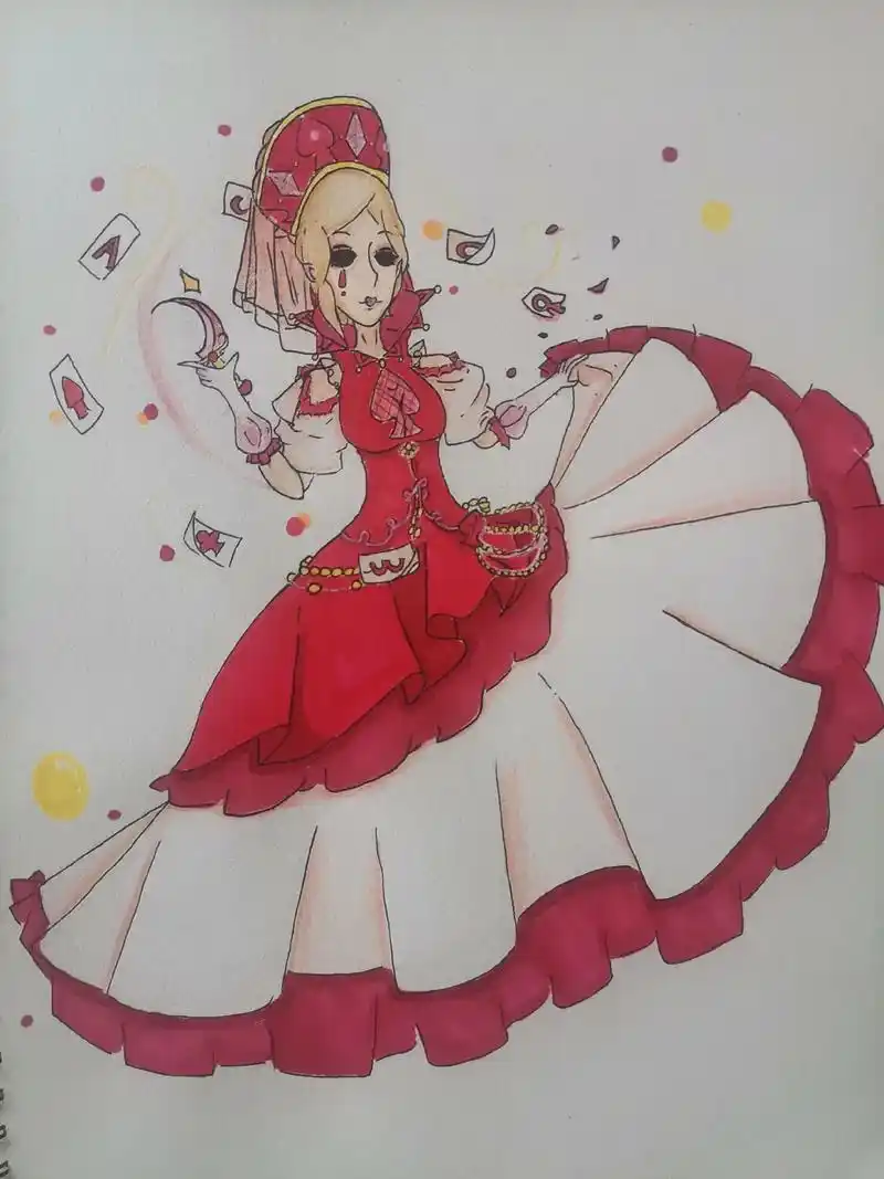 第五人格 #手绘 #画画  红夫人-"胡桃皇后""我才不是 - 抖音