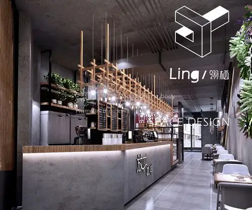 网红风奶茶店装修设计