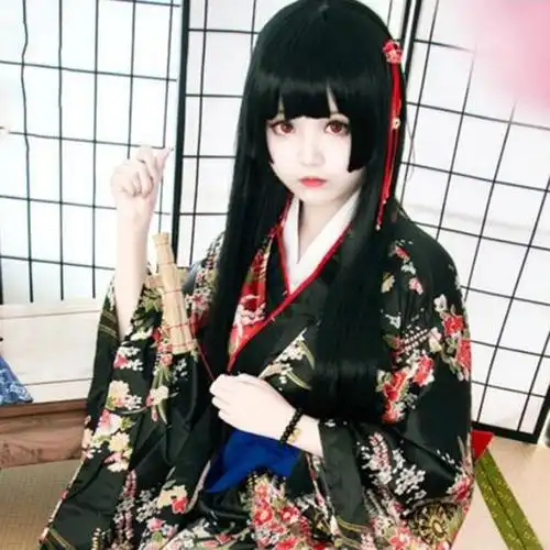 欧美外贸货日本动漫cosplay二次元lolita假发女生长直发厂家直销