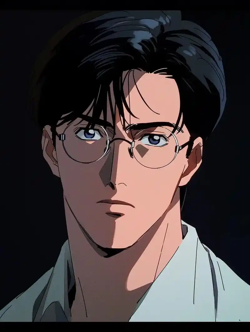 复古动漫男头.斯文败类,眼镜的诱惑#斯文败类眼镜 #动漫头像 - 抖音