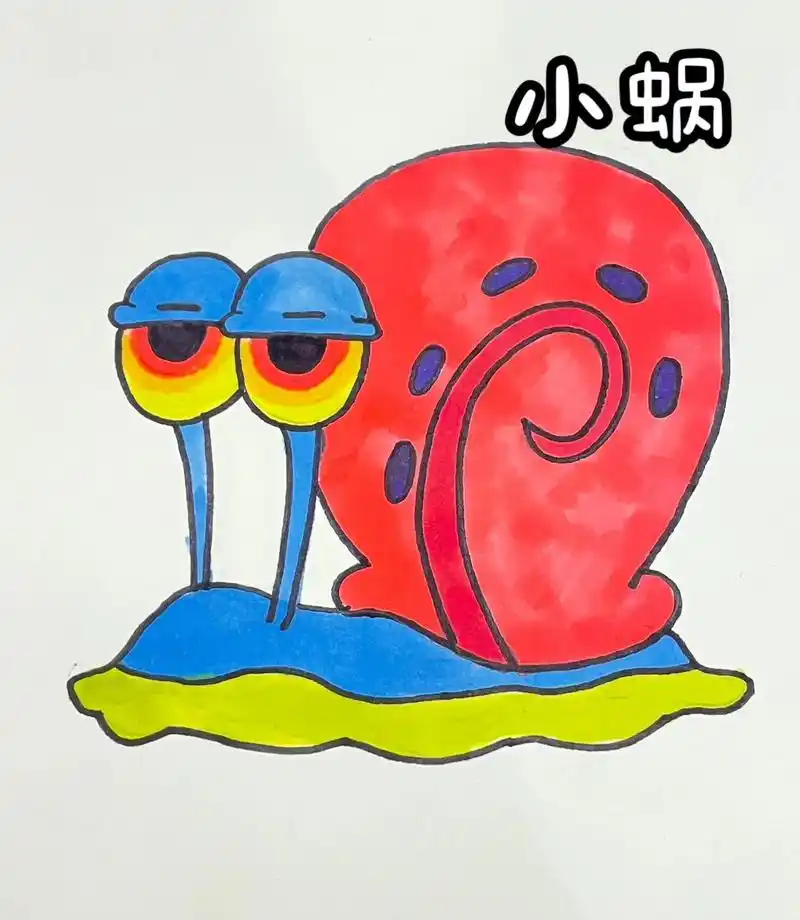 小蜗简笔画儿童画 - 抖音