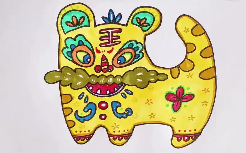 简笔画《布老虎》