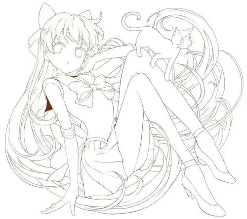 黑白线稿线稿临摹素材路过风景路过你是我日常的欣喜