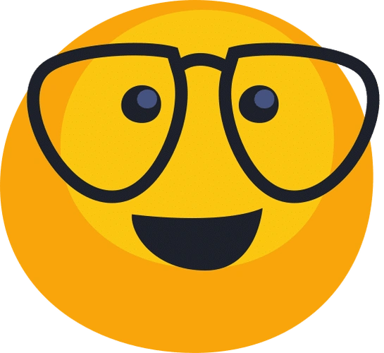 geek with glasses emoji