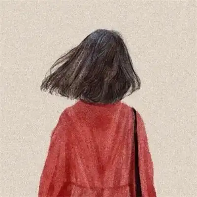 非主流手绘女生头像背影创意高清图片