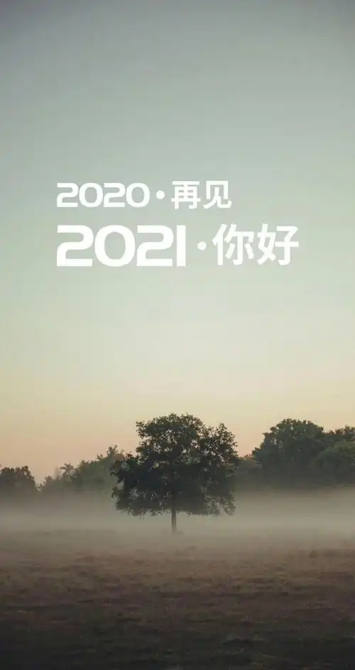 2020再见2021你好唯美朦胧风光